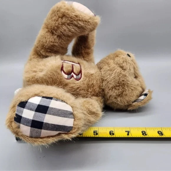 Authentic Burberry Teddy Bear Nova "B" Plush Beige 9" Stuffed Animal - Picture 6 of 13